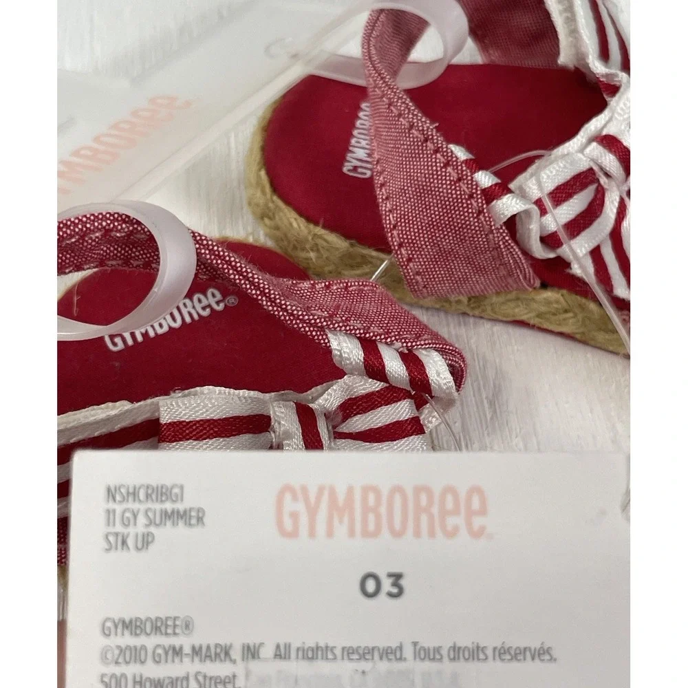 Baby Girl NEW Gymboree‎ Size 3 White & Red Venice Sweetie Crib Sandals Summer 10